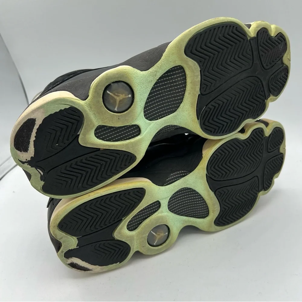Nike Boys Air Jordan 13 439358-015‎ Black Basketball Shoes Sneakers Size 7Y READ